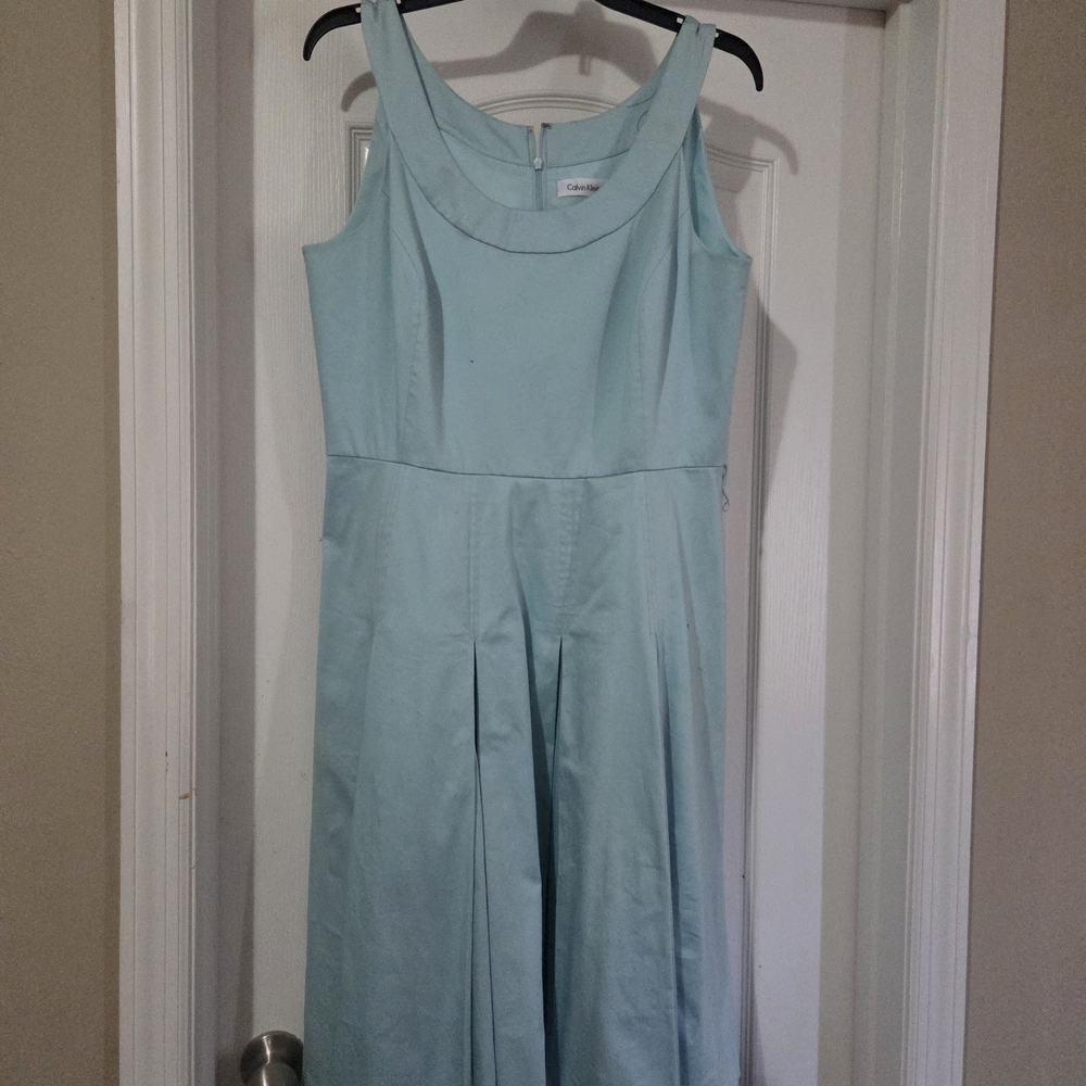 Calvin Klein Light Blue Midi Dress